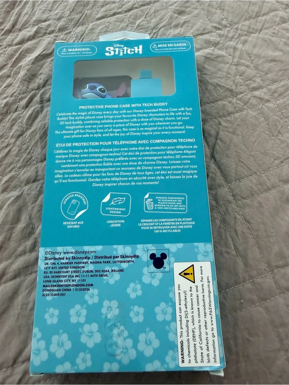Disney Stitch Multi-Blue iPhone 15 Pro Max Case with Tech Buddy